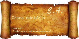 Czere Adrián névjegykártya