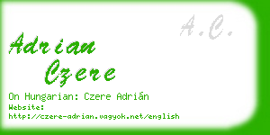 adrian czere business card