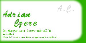 adrian czere business card